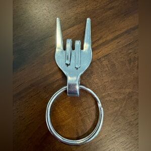 Rock Out Fork Keychain